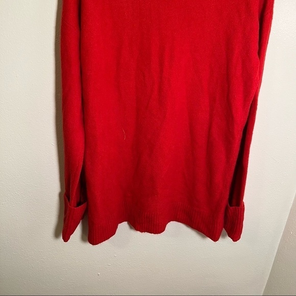 Halogen Chinoise Ribbed Turtleneck Sweater Red - Picture 8 of 10
